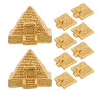 UTHCLO 10pcs Mini Pyramid Model Miniature Pyramid Statue Resin Ancient Egyptian Realistic Garden Decoration for Collectors and Home Decor Book Shelf Miniature Gardens