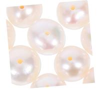 UTHCLO 10pcs Natural Freshwater Cultured Near-Round Pearl Beads with Holes for Necklace Making Supplies Uniform Rice Spacer Beads for Bracelets Earrings Jewelry Crafting