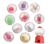 UTHCLO 10pcs Plastic Vending Machine Balls Empty Fillable for Candy Dispenser Party Favors and Prizes Sphere Shells for Mini Gumball Machines