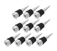 UTHCLO 10pcs Reusable Alloy Wine Bottle Stoppers Silver Six-Wire Design Wine Preservation Sealer Decorative Bottle Toppers for Bar and Home Use