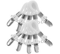UTHCLO 10pcs Rust-Resistant Metal Tea Towel Holder Clips with Thick Braided Cotton Rope Hanging Kitchen and Bathroom Towel Clips for Secure Storage