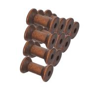 UTHCLO 10Pcs Rustic Wooden Thread Spools Vintage Empty Bobbins for Sewing Machine Crafts Embroidery DIY Handmade Decor with Natural Wood Material