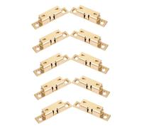 UTHCLO 10pcs Solid Brass Magnetic Cabinet Catch Silent Closure Furniture Magnet Latch for Cupboard Doors and Resistant Cabinet Door Spring Latch for Kitchen Closets