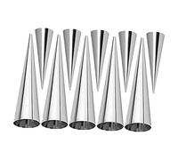 UTHCLO 10Pcs Stainless Steel Non-Stick Croissant Baking Molds Conical Pastry Cream Horn Tubes for Household Dessert Shops and Pastry Stores Reliable Kitchen Gadget