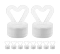 UTHCLO 10pcs Table Decoration Weights Balloon Anchors 0.87x0.47x0.43in Plastic Magnet Portable Lightweight Elegant Heart Shaped for Wedding Outdoor Gardens