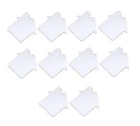 UTHCLO 10Pcs Transparent Acrylic House Keychain Pendants for DIY Craft Supplies Clear Blank Ornaments for Key Rings Zipper and Cellphone Decoration