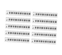 UTHCLO 10pcs Transparent Ruler Drawing Ruler Straight Drawing Measuring Tools Painting Drafting Keyboard Cute Music Supplies Piano Keyboard Plastic