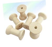UTHCLO 10pcs Wooden Bobbin Spools Hourglass Shape Empty Thread Wire Craft Spools for Sewing Weaving DIY Projects Unfinished Crafting Reels