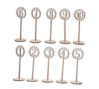 UTHCLO 10pcs Wooden Hollow Out Table Numbers for Wedding Party Adornment Banquet Seating Signs Classic Rustic Style Safe Material