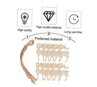 UTHCLO 10pcs Wooden Reindeer Cutouts Lightweight Craft Slices with Smooth Finish for DIY Christmas Ornaments and Home Decoration