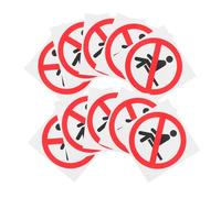 UTHCLO 10pcs Workshop Safety Warning Signs Warning Sign Wall Stickers Self-adhesive