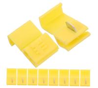 UTHCLO 10pcs Yellow Quick Splice Wire Connectors Electrical T Tap Cable Connector for Car Speaker Wire Installation Solderless Branch Terminals Automotive Wiring Accessories