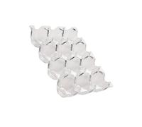 UTHCLO 12-grid Acrylic Egg Tray Storage Container Anti-collision Egg Holder Box for Refrigerator and Kitchen Cabinets to Protect from Getting Crushed