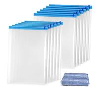 UTHCLO 12 Pcs Vacuum Seal Compression Travel Bags Space-saving Storage Organizer for Clothes and Bedding Portable Vacuum Storage Bags with Two for Luggage and Home Use