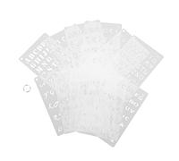 UTHCLO 12pcs Alphabet Stencils Painting Templates Reusable Number Letter Drawing DIY Crafting for Educational Art Projects Pet Material