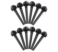 UTHCLO 12pcs Ebony Tuning Pegs with Fisheye for Oud String Instruments Replacement Accessories Non-slip Knobs Compact and Practical Violin and Fiddle Supplies