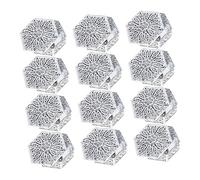 UTHCLO 12Pcs European Style Wedding Candy Boxes Silver Delicate Party Favor Cases for Cookies Chocolates Small with Rounded Corners and Unique Creative Design