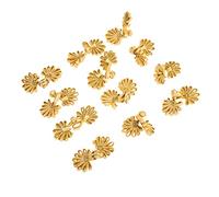 UTHCLO 12Pcs Hand Made Chinese Style Clothing Buttons Durable Cheongsam Closures for Hanfu Ethnic Retro Suits Breathable and Fine Workmanship Accessories Gold Tone