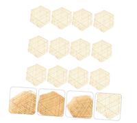 UTHCLO 12pcs Handmade Bamboo Mats Heat Resistant Steamer Mats Decorative Dish Placemats for Kitchen Dining Table Non-Stick Woven Mesh Design Protects Hands from Burns Suitable for Holding