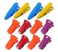 UTHCLO 12pcs Large Binder Clips for Office and School Supplies, Multi-Purpose Utility Secure Grip, Iron Material, Colourful Appeal, for Document Organizing Random Color