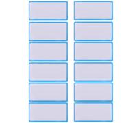UTHCLO 12pcs Magnetic Dry Erase Labels 8x4cm Blue Rewritable Name Tag Holders for Classroom Whiteboard Office Organization