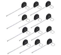 UTHCLO 12pcs Mini Retractable Tape Measure Keychain Pocket Measuring Tape with Abs Steel Vibrant Color for Easy Visibility Lightweight Portable Pendant for Quick Measurements