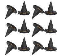 UTHCLO 12pcs Miniature Witch Hats for Dolls Tiny Craft Witch Hat Mini Halloween Decorations DIY Party Supplies