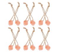 UTHCLO 12pcs Salt Lick Blocks Chew for Horse Goat Pastures Enclosures with Hanging Rope Natural Mineral Supply Improves Digestion Beige Pink Minerals