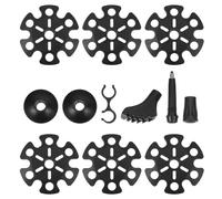 UTHCLO 12Pcs Trekking Pole Replacement Tips Set with Tungsten Steel Ends, Mud Baskets, Snow Baskets, and Large Foot Covers for Hiking Walking Stick Protective Caps