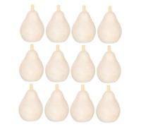 UTHCLO 12pcs Wood Fruit Ornaments DIY Simulated Fruit Ornament Painting Models Unpainted Khaki Wooden Crafts Blank Surface for DIY and Room Decoration Enhancing Hand-Brain Coordination