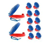 UTHCLO 12PCS Wooden Castanets Non-toxic Finger Percussion Instruments Friendly Grip Musical for Early Rhythm Learning and Fine Motor Skill Development