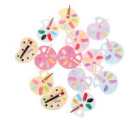 UTHCLO 14pcs Cute Artist Paint Palette Resin Charms for DIY Jewelry Making and Craft Decorations Flatback Mini Ornaments for Phone Case Hair Clip Scrapbooking Accessories