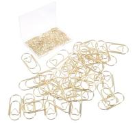 UTHCLO 150pcs Small Metal Heart-Shaped Paper Clips Cute Mini Document Clips for Office School Home Use Unique Compact Gold Paperclips for Organizing Notes Photos Files