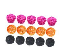 UTHCLO 15pcs Black Wicker Rattan Vine Balls DIY Craft Hanging Decorations for Kindergarten Hotel Bar Home Tree Ball Ornaments and Wall Accents