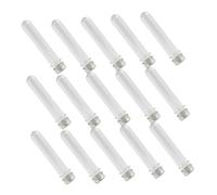 UTHCLO 15pcs Clear Shoelace Storage Tubes with Caps for Sneakers Transparent PE Organizer for Travel Shoestring Holder Versatile Small Item Container Plastic Test Vials