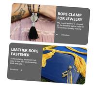 UTHCLO 160Pcs Leather Rope Clips Crimp Fasteners Cylindrical Cord Ends for Jewelry Making Tassel Crafting with Foldable Design Fits Various Cords and Leather Ropes Mixed Colors