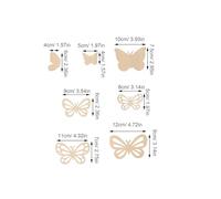 UTHCLO 16pcs Butterfly Wall Sticker Decoration Mini Butterfly Shaped Disc Rustic Wedding Decorations Wall Art for Bedroom Unfinished Wooden Cutouts Light Brown