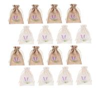 UTHCLO 16pcs Lavender Packaging Bags Burlap Bags for Herbs Storage Scented Sachets for Air Freshener
