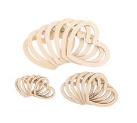 UTHCLO 18Pcs Heart Shaped Wooden Dream Catcher Frames Hoop Rings for DIY Crafting Versatile Wall Hanging and Floral Wreath Making for Home Decor and Nursery Design