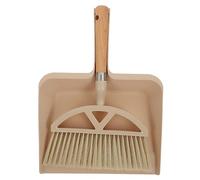 UTHCLO 1set Mini Desktop Cleaning Broom and Dustpan Set Khaki Wooden Handle Compact Design for Easy Keyboard and Table Cleaning Bristles for Efficient Dust Removal