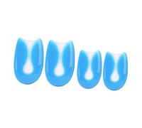 UTHCLO 2 Pairs Silicone U-Shaped Heel Cups Foot Care Pads for Plantar Relief Shock Absorption Heel Cushion Inserts for Running Standing and Daily Use