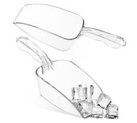 UTHCLO 2 Pcs Food Grade Plastic Ice Scoops with Flat Mouth and Ergonomic Handle Safe Candy Popcorn Dog Food Flour Scooping for Freezer and Ice Machine Use