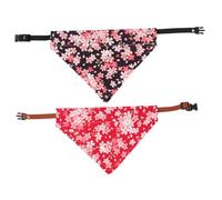 UTHCLO 2 Pcs Pet Triangle Scarf for Dogs Cats Comfortable Printed Collar Bib with Sweet Pattern Soft Safe Material Stylish Pet Accessories in S Random Color