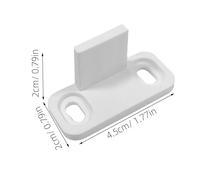 UTHCLO 2 Pcs White Sliding Door Floor Bottom Guides Barn Door Stopper Heavy Duty Floor Mount Swing Prevention