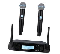 UTHCLO 2 Pcs Wireless Microphone System Uhf Cardioid Wireless Mic High-fidelity Sound for Home Ktv Party and Outdoor Activities