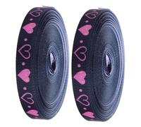 UTHCLO 2 Rolls Heart-Shaped Polyester Decorative Ribbon Yards Each Soft Love Ribbon for Valentine S Day Wedding Wrapping Crafting Hair Bows Party Decorations DIY Sewing Accents