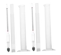 UTHCLO 2 Sets Alcohol Hydrometer Wine Testing Kit with Plastic Test Jar Triple Scale Gravity for Accurate Spirit Concentration Measurement Home Brewing
