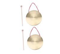 UTHCLO 2 Sets Gong Opera Percussion Instruments with Round Mallet Crisp Loud Sound Portable Chinese Musical Instrument for Creativity Business Openings and Event Atmosphere Enhancer