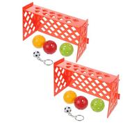 UTHCLO 2 Sets Mini Football Field Bird Soccer for Parrot Training Random Color Pet Exercise Playground Stimulating Intelligence Development for Birds Random Color