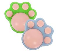 UTHCLO 2 Sets Rotatable Catnip Ball with Claw Shape for Cats Self-amusing Licking Chew to Clean Teeth Freshen Breath Stress Enhance Appetite Portable Cat Play Ball in Green and Blue